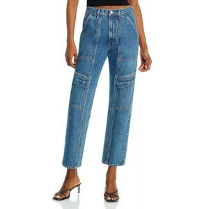 AGOLDE Women's Blue Cooper High Rise Straight Leg Cargo Jeans Size 32